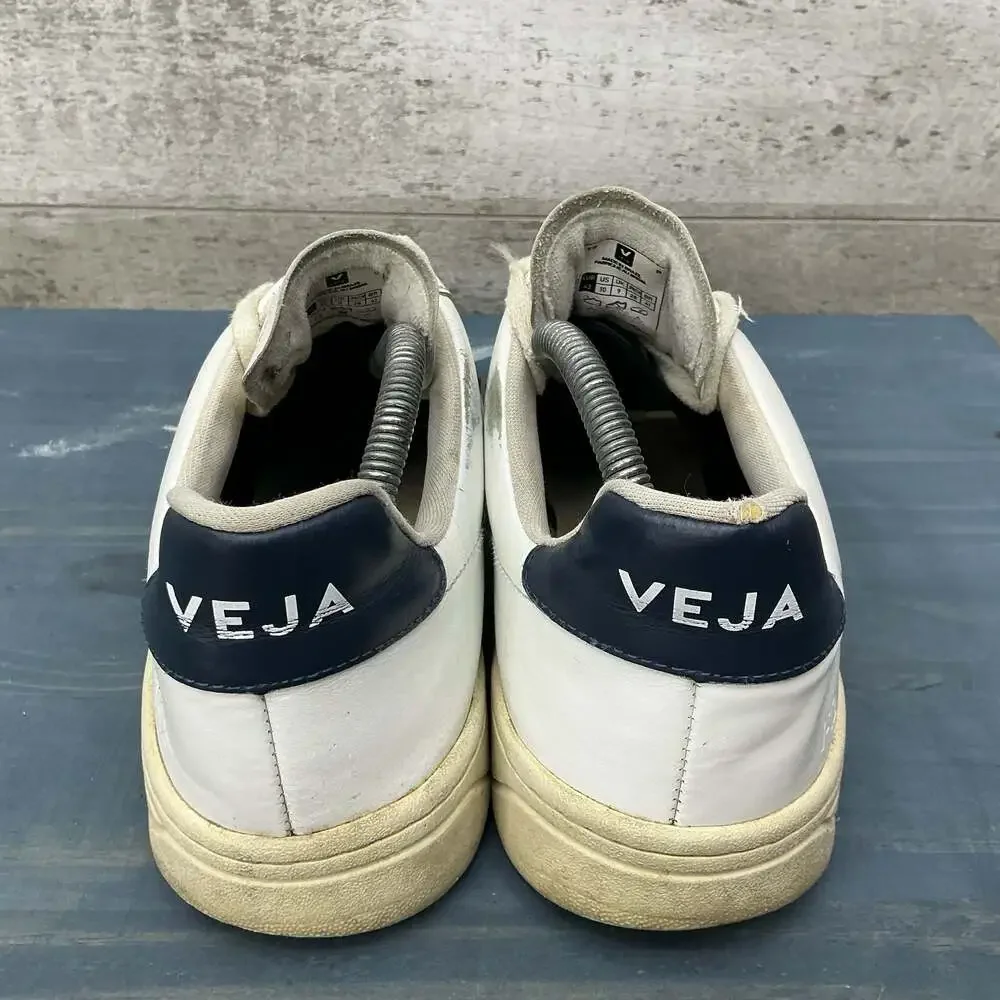 Veja V-12 Extra White Marsala Nautico Leather Sneakers Men’s US 10